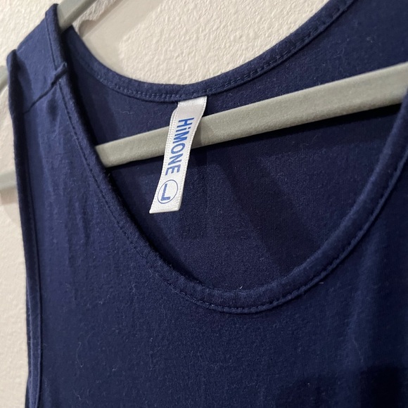 Dark blue dress with pockets - Picture 2 of 3